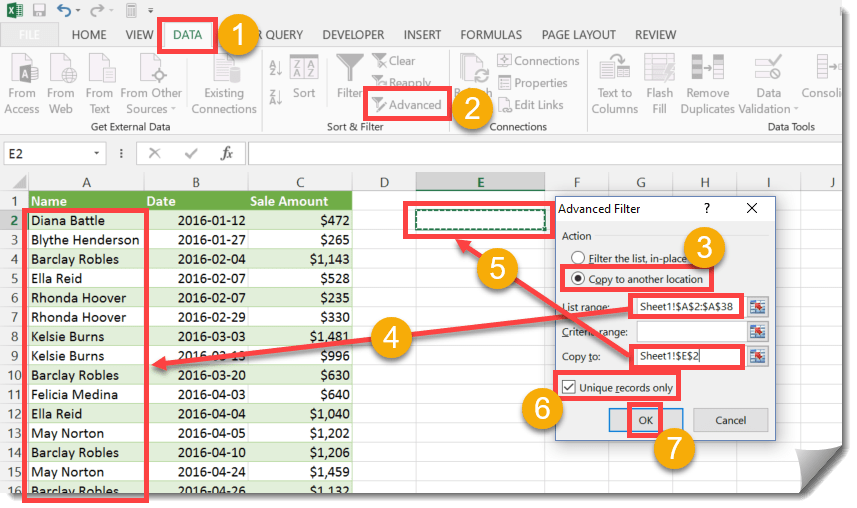How To Get A List Of Unique Items From Your Data How To Excel