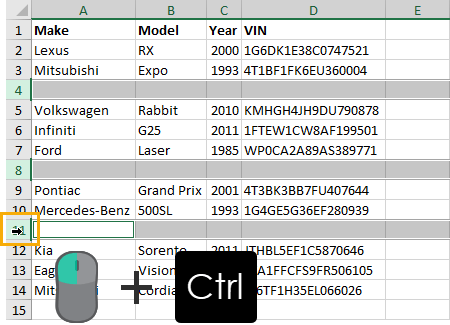 delete blank columns in excel and keep data